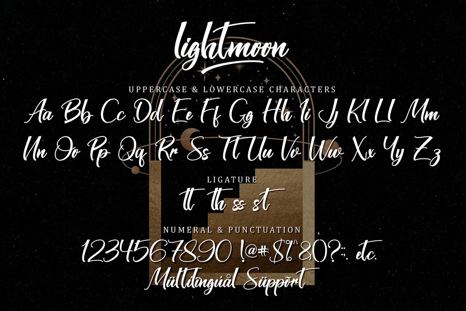 Lightmoon Font sample