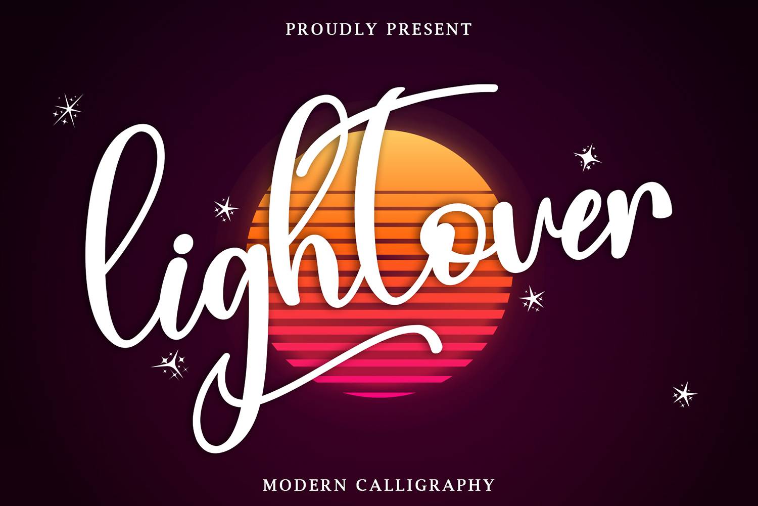 Lightover Font sample