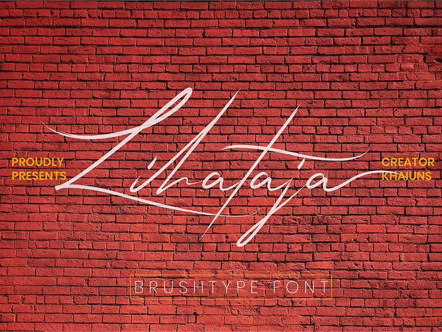 Lihataja Brush Script Font sample