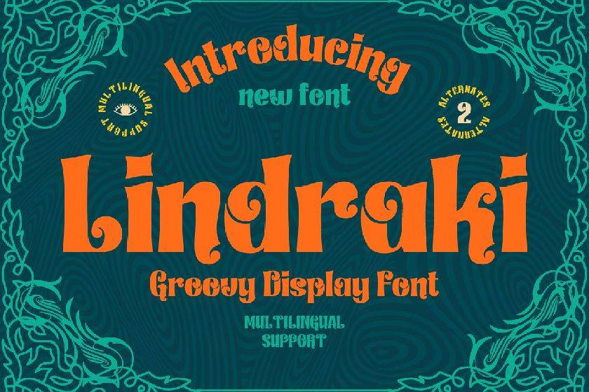 Lindraki Font sample