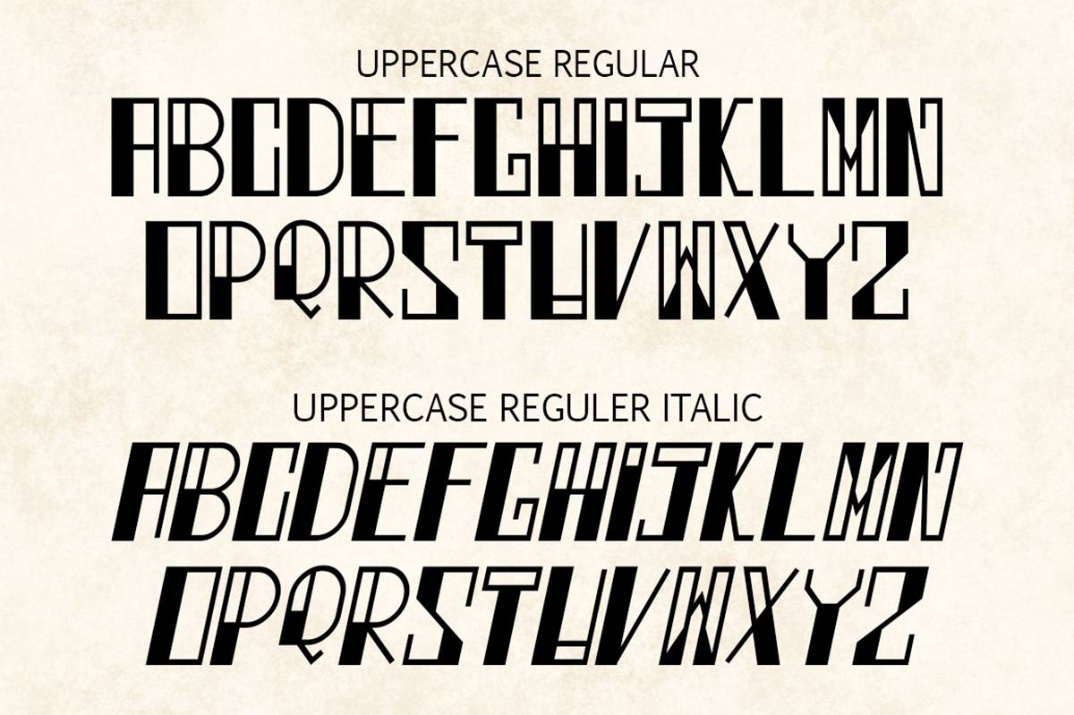 Linegers Font sample