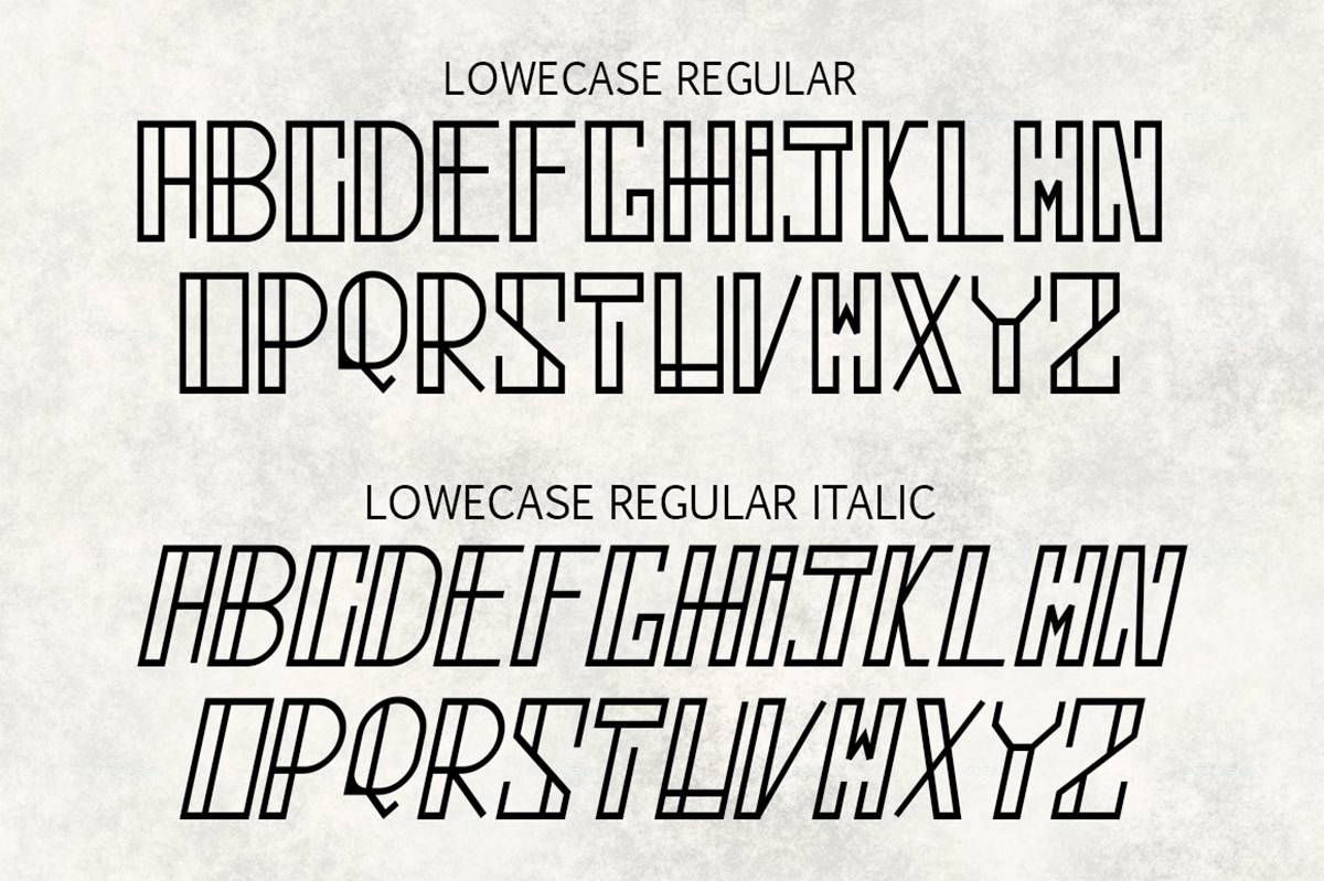 Linegers Font sample