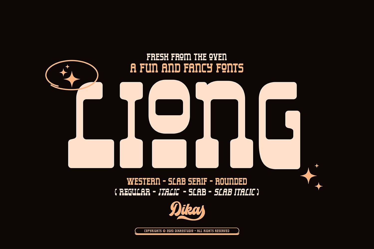 Liong Font sample