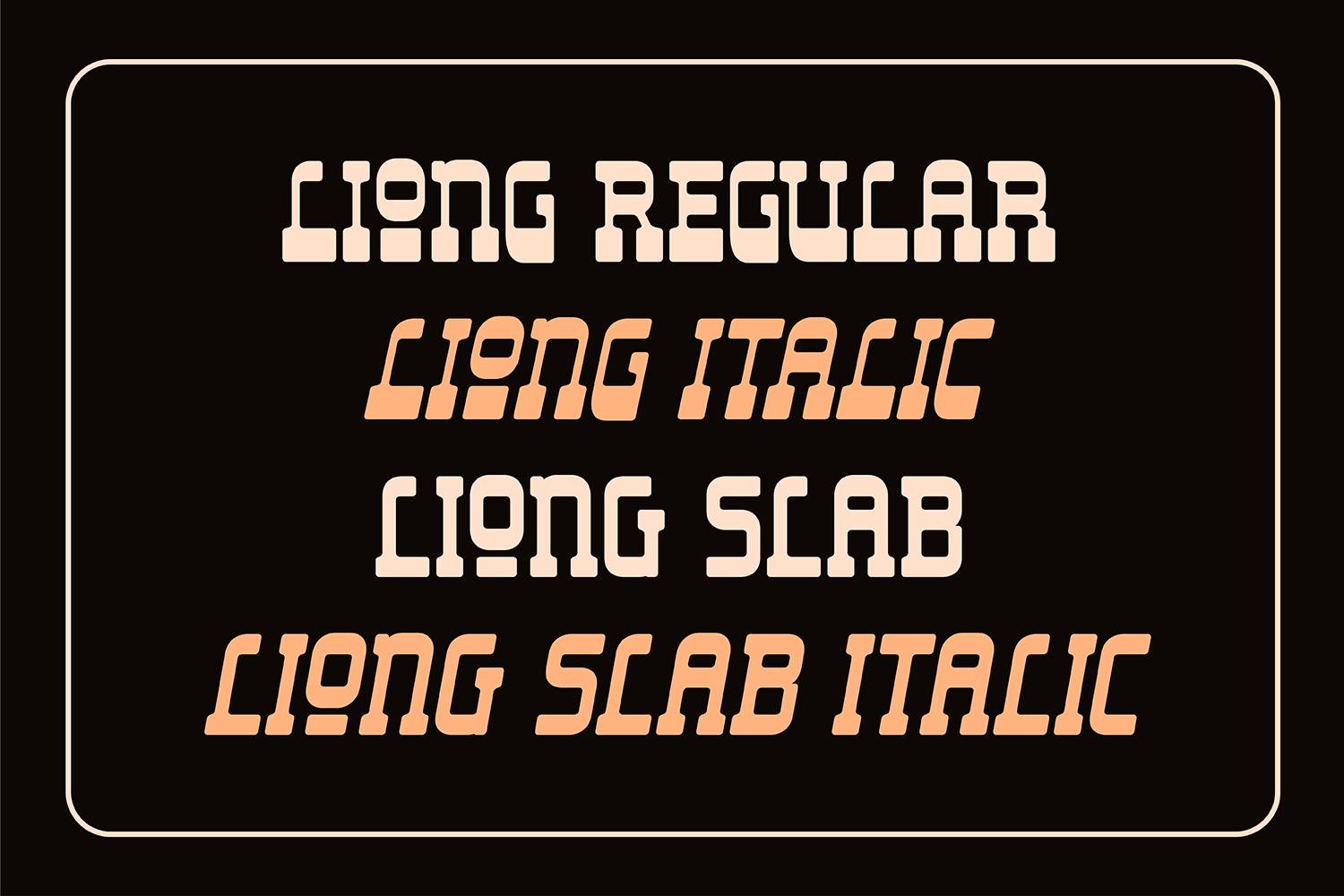 Liong Font sample