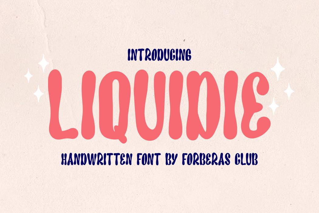 Liquidie Font sample