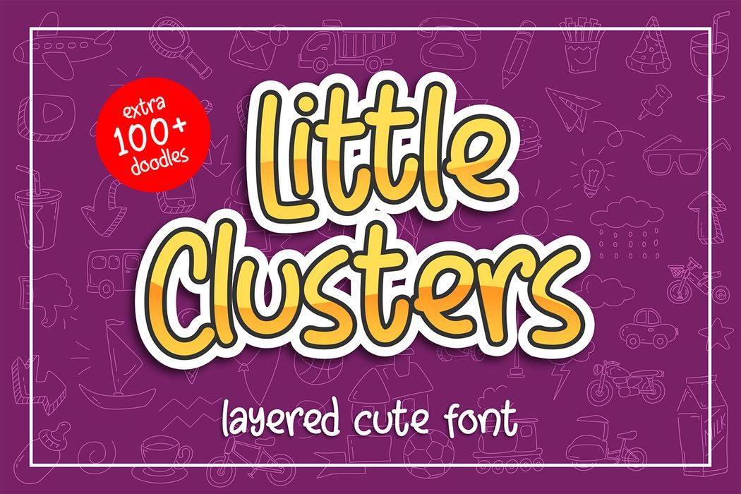 Little Clusters Font sample