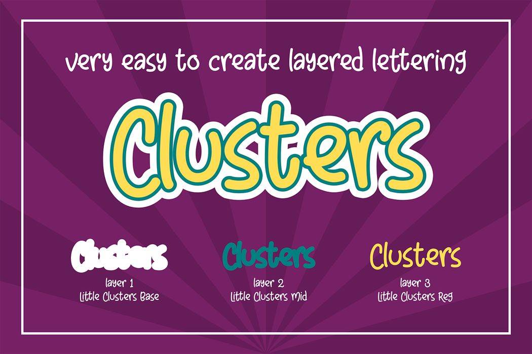 Little Clusters Font sample