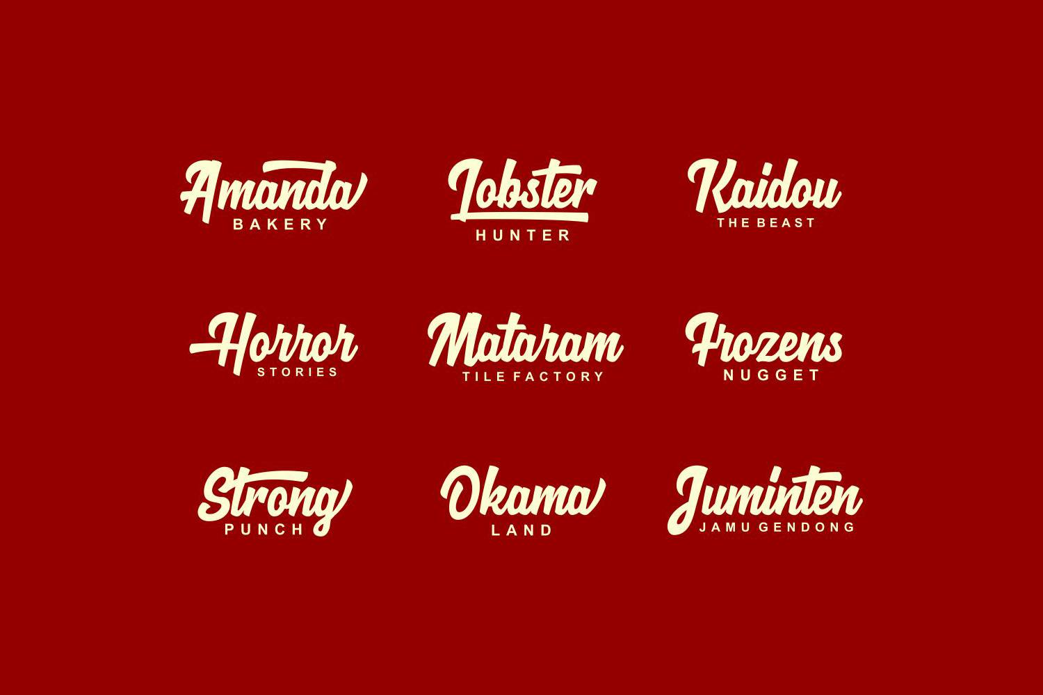 Loguetown Font sample