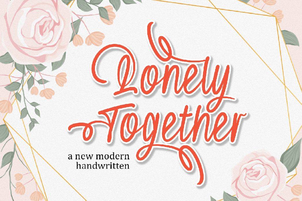 Lonely Together Font sample