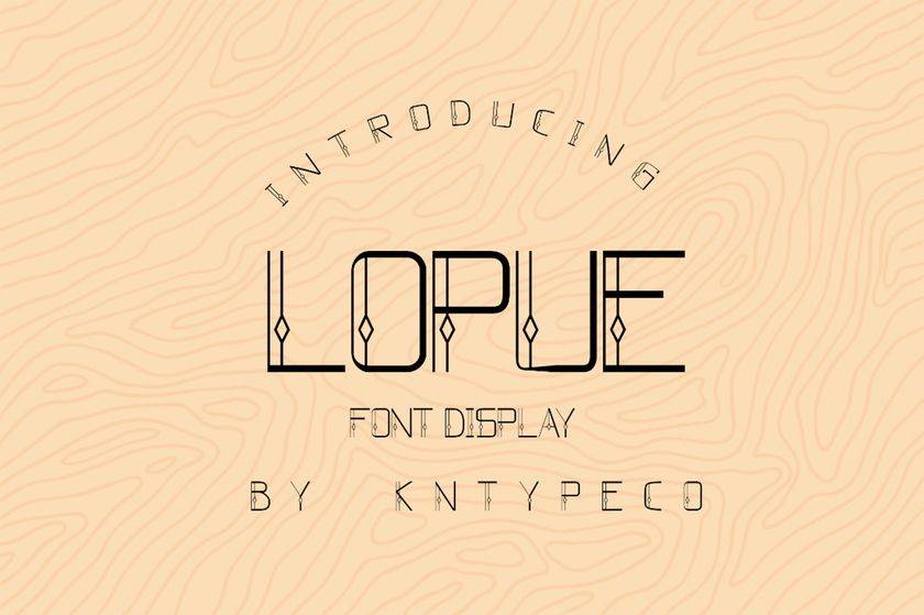 Lopue Font sample