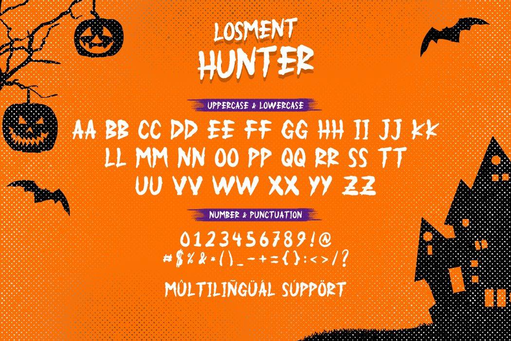 Losment Hunter Font sample