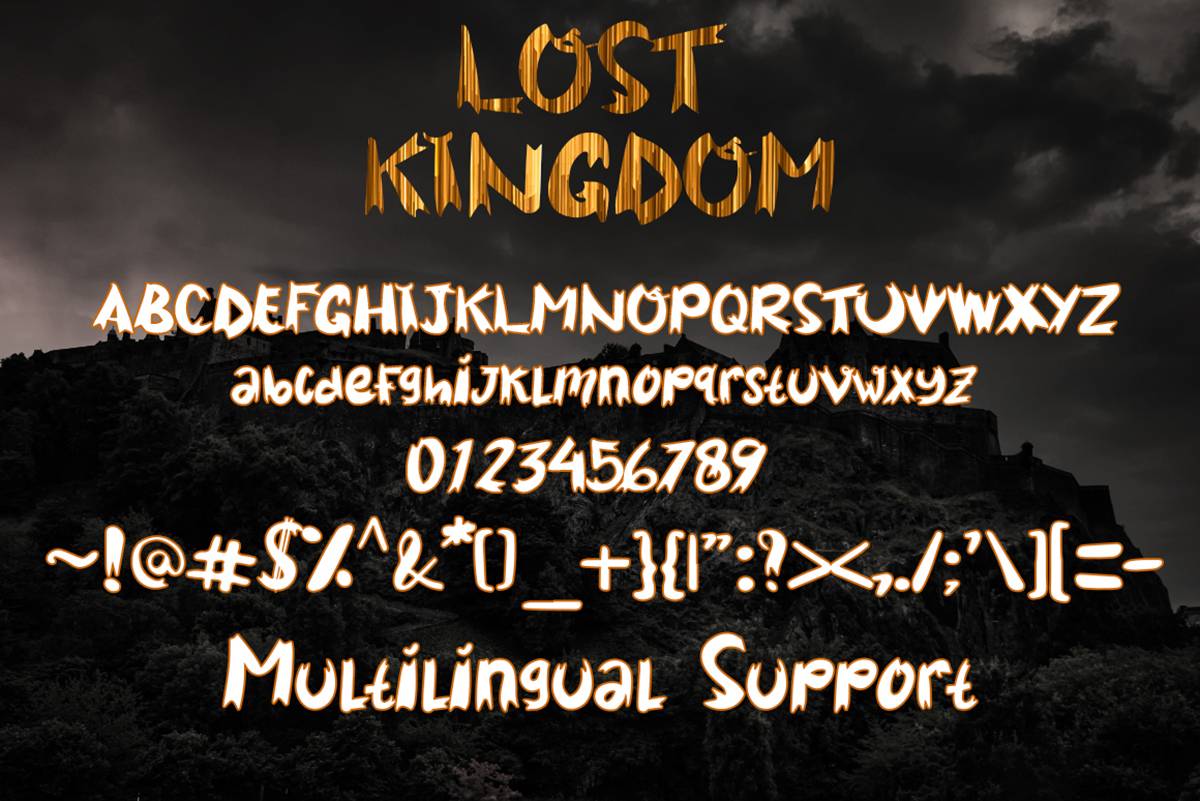 Lost Kingdom Font sample