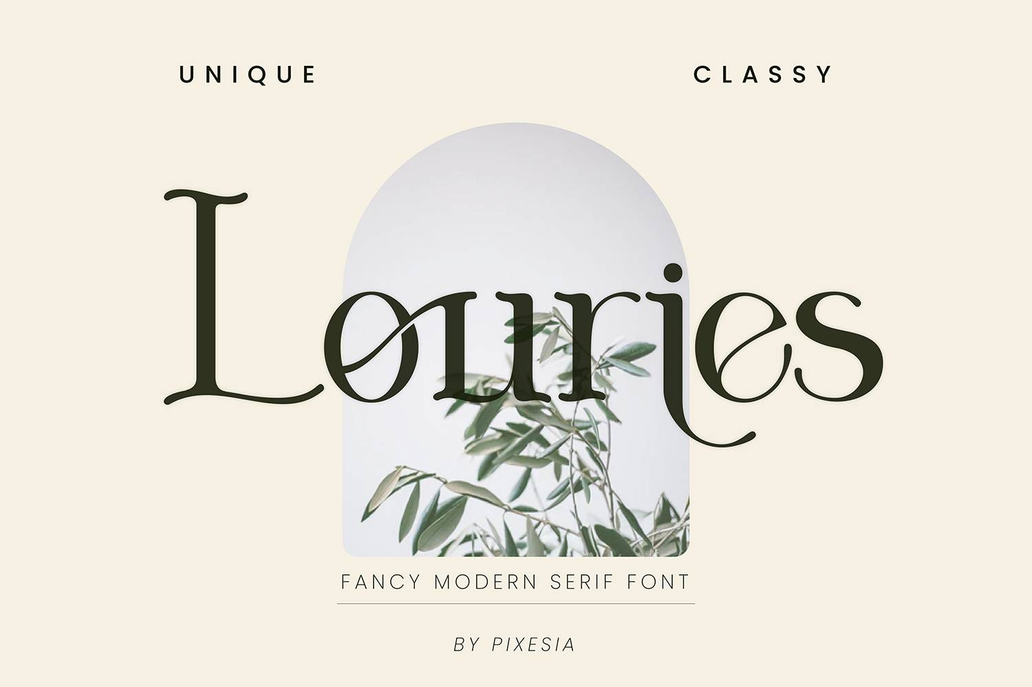 Louries Font sample