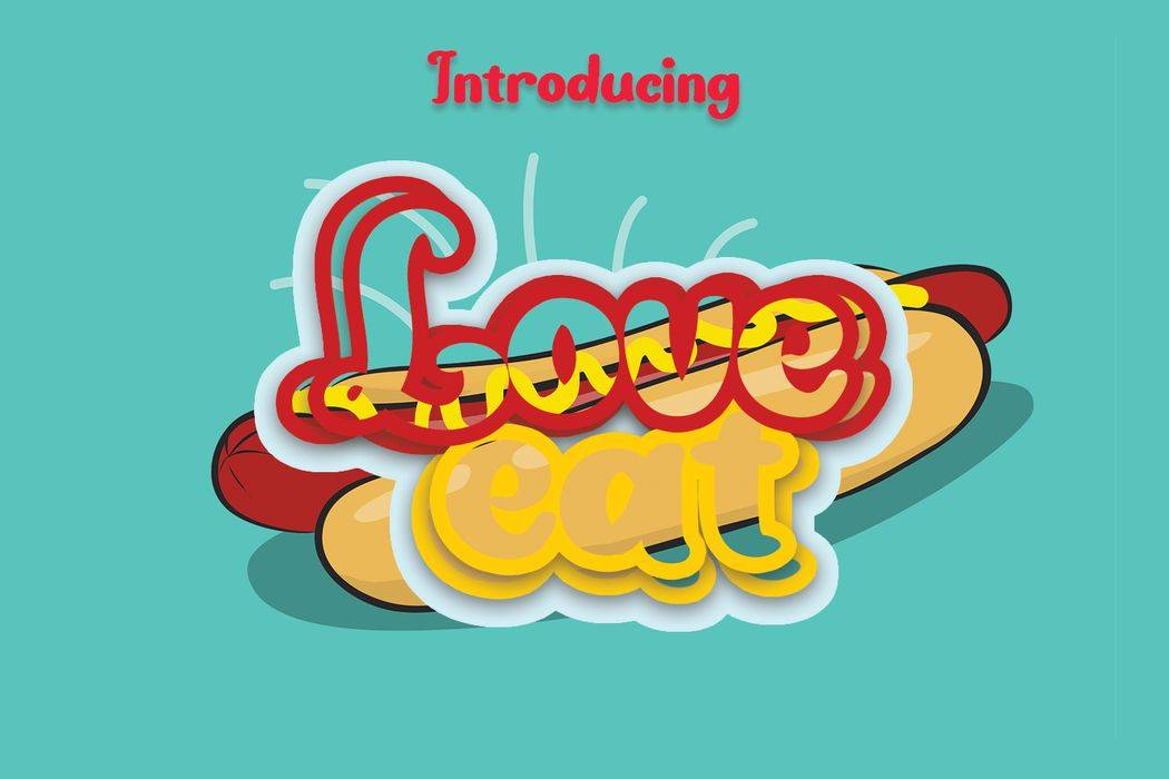 Love Eat Font sample