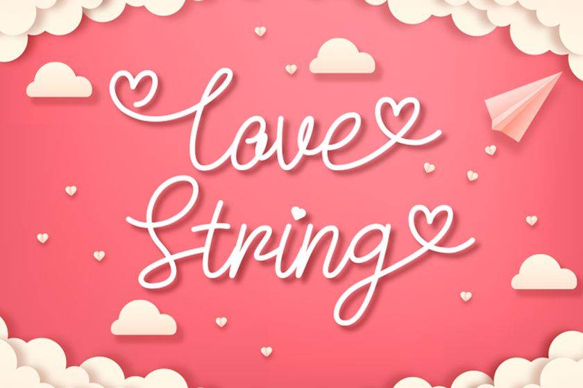 Love String Font sample