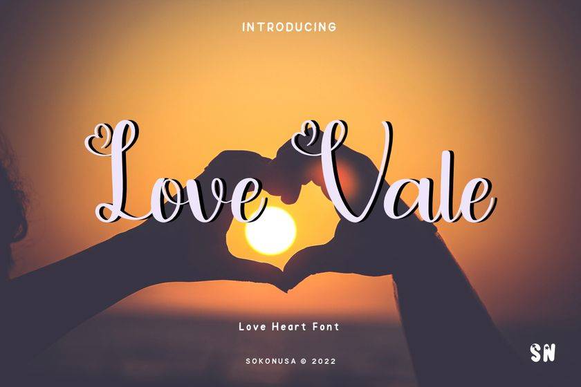 Love Vale Font sample