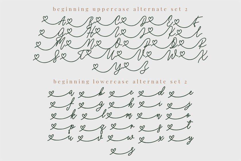 Lovely Garland Font sample