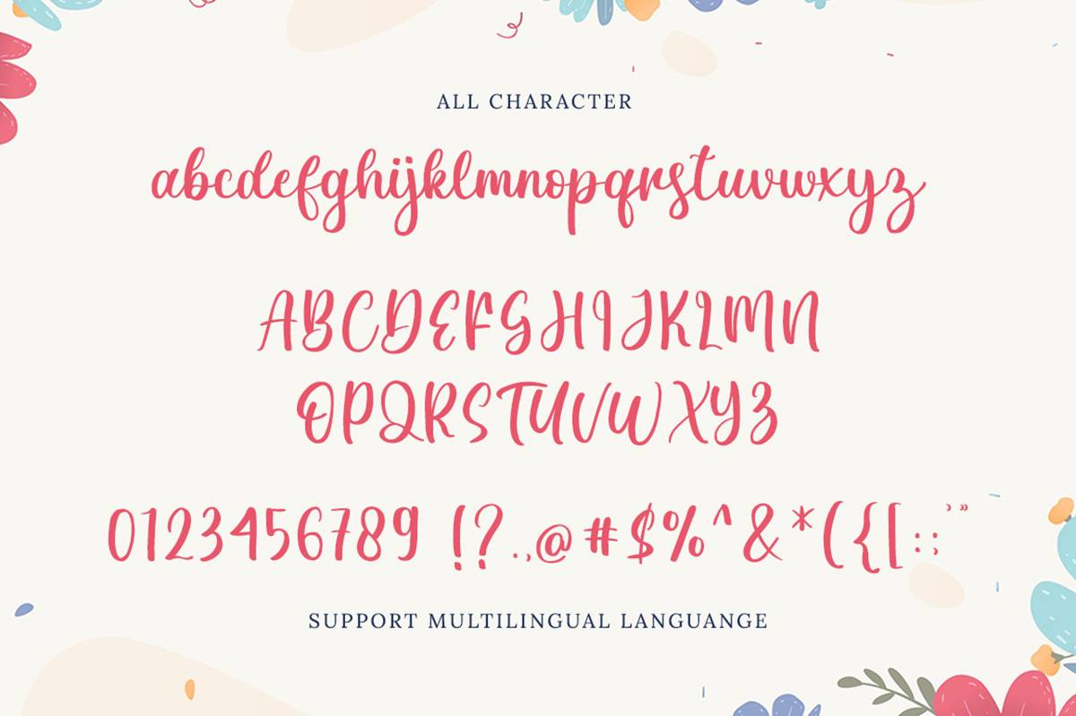Lovely Jasmine Font sample