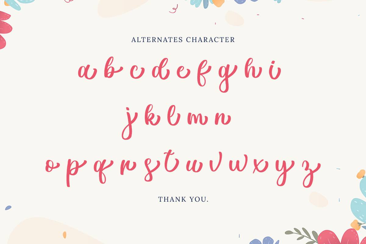 Lovely Jasmine Font sample