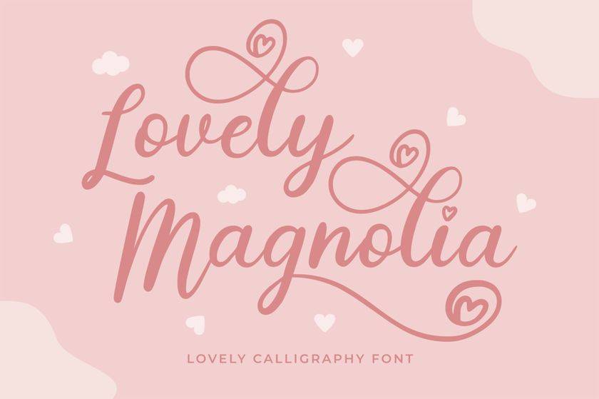Lovely Magnolia Font sample