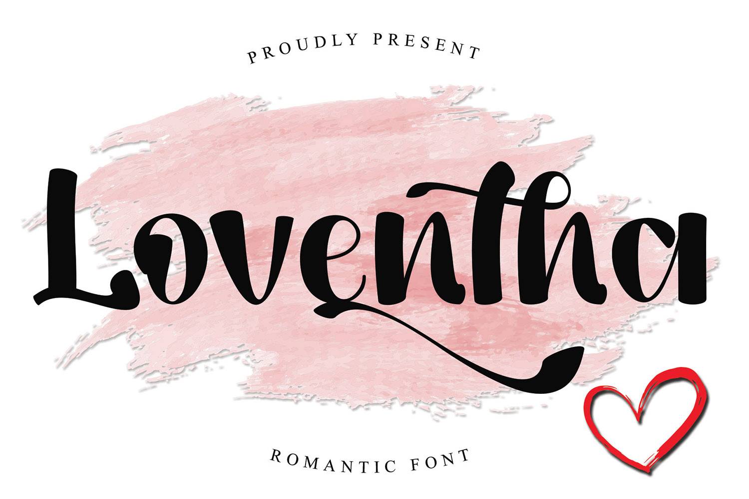 Loventha Font sample