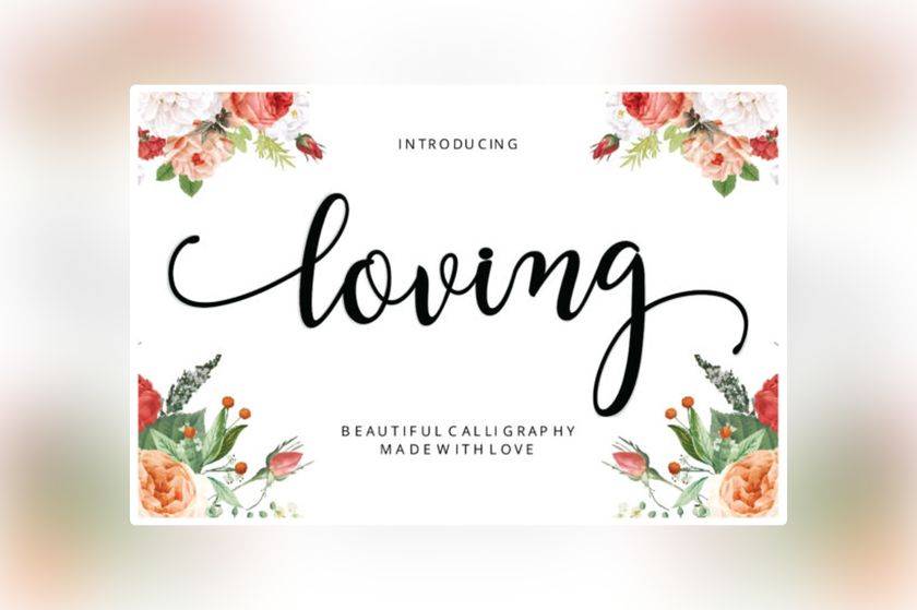 Loving Font sample