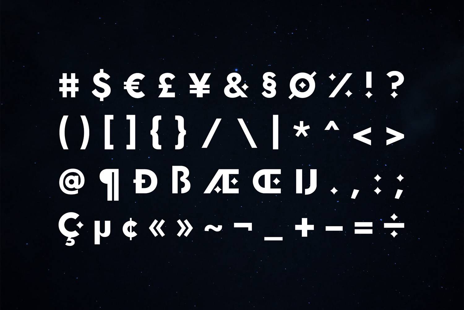 Lozange Font sample