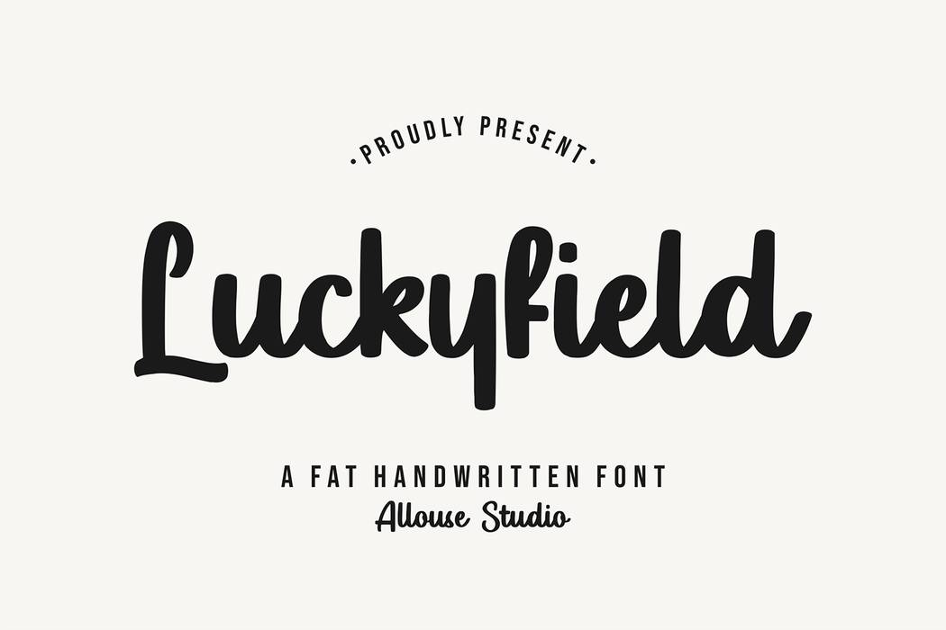 Luckyfield Font sample