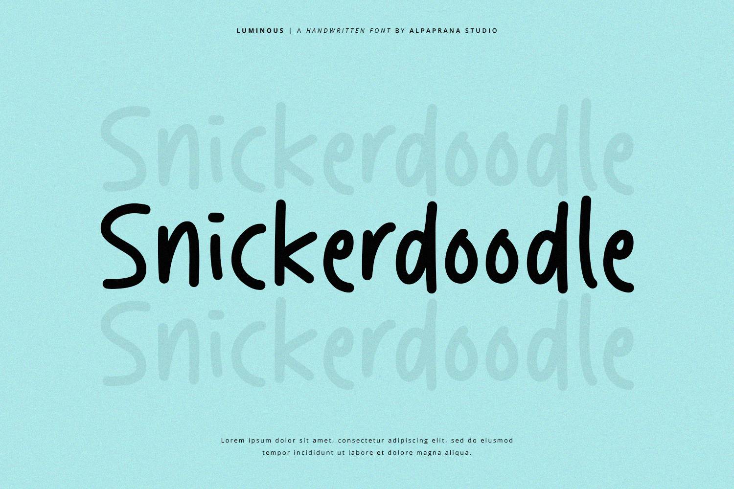 Luminous Font sample