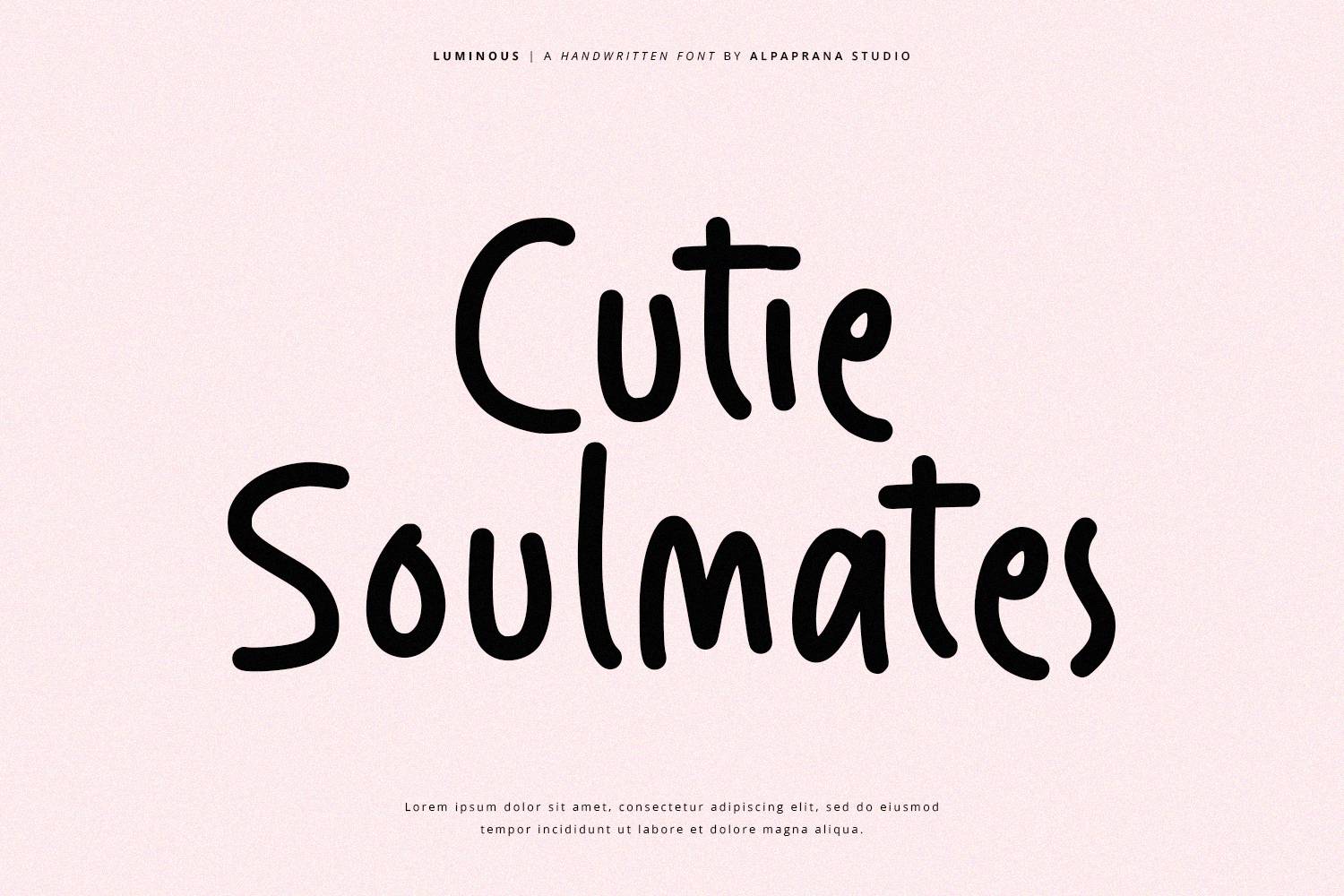 Luminous Font sample