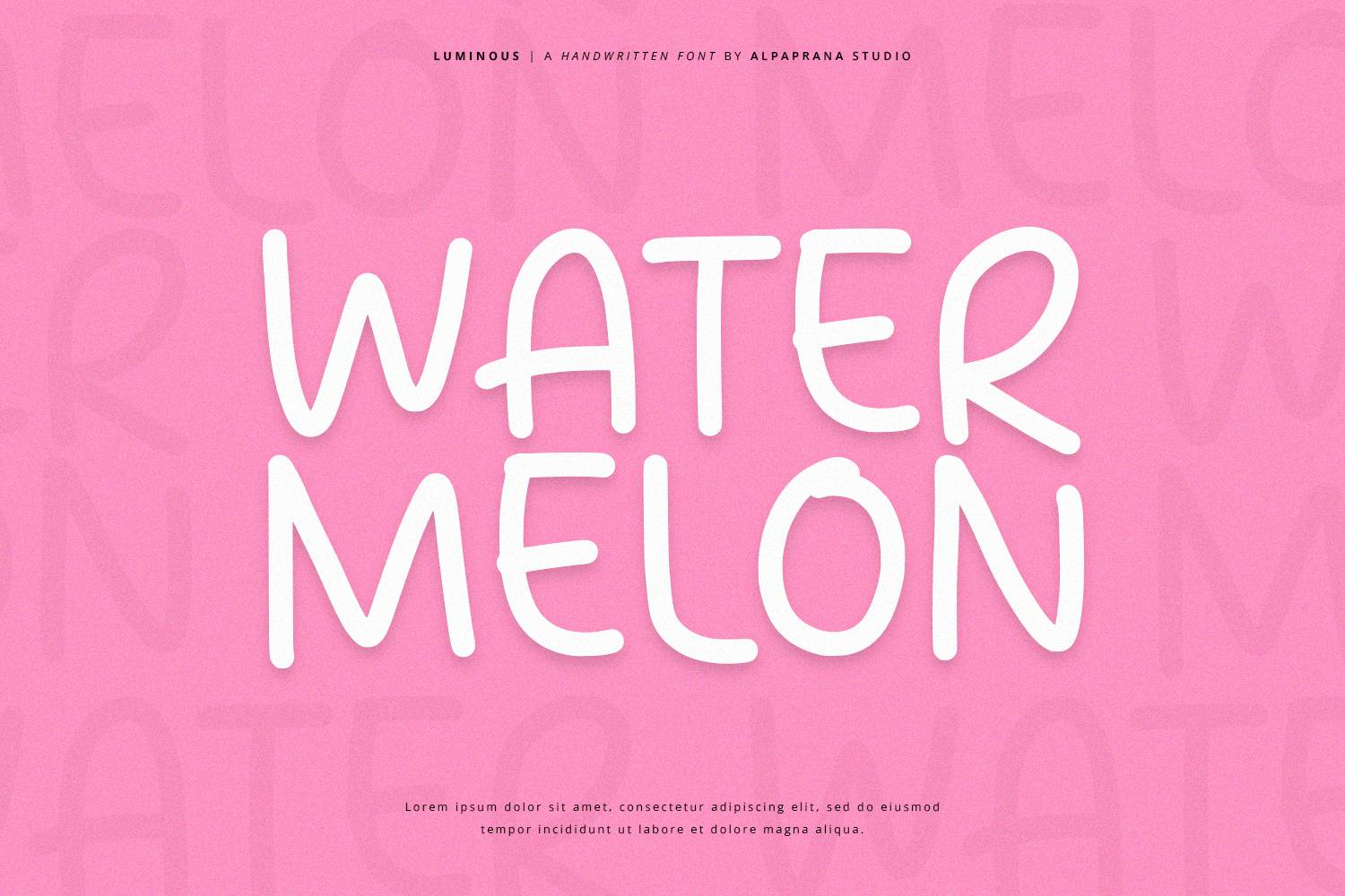 Luminous Font sample