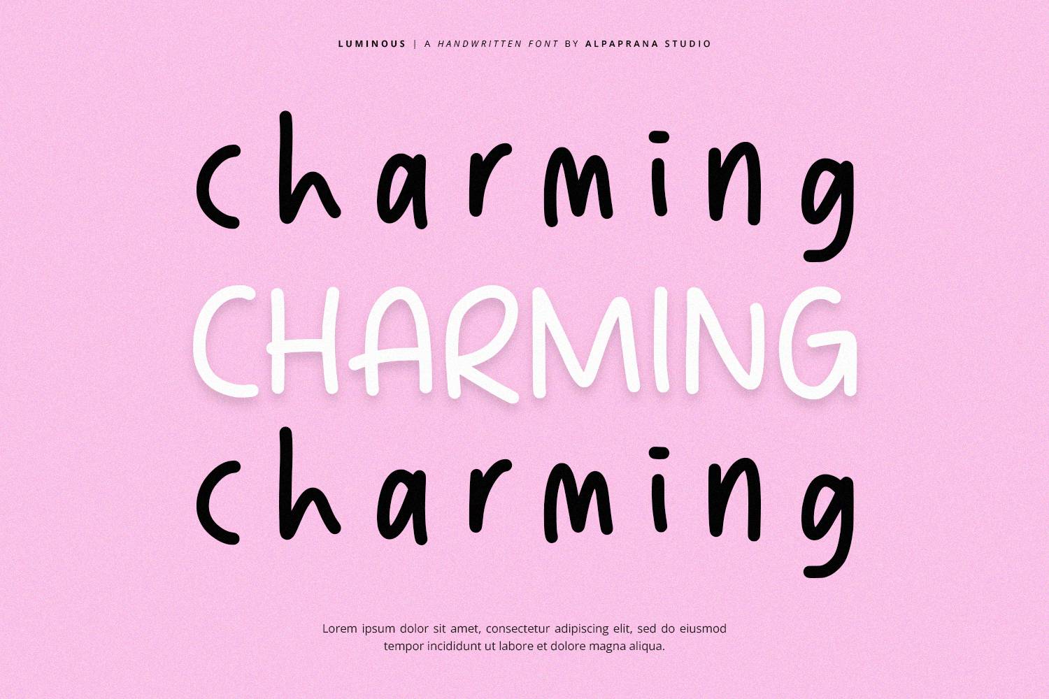 Luminous Font sample