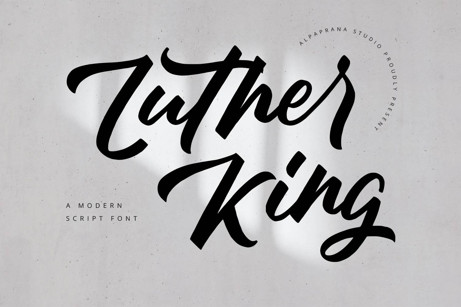 Luther King Font sample