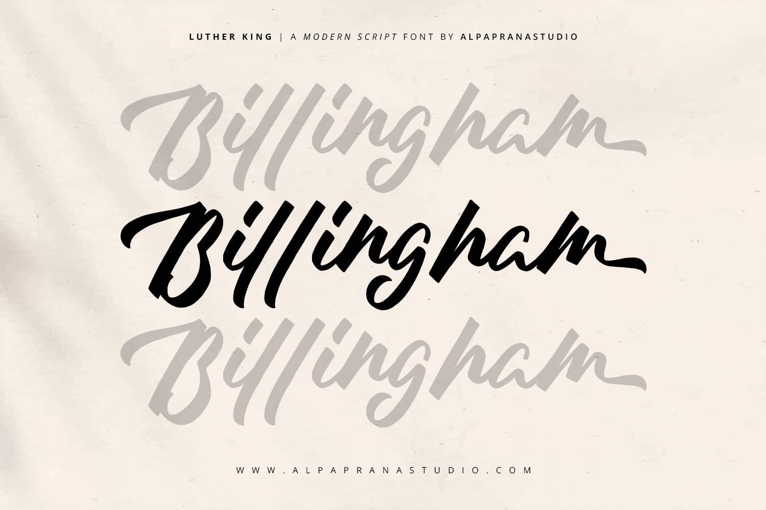Luther King Font sample