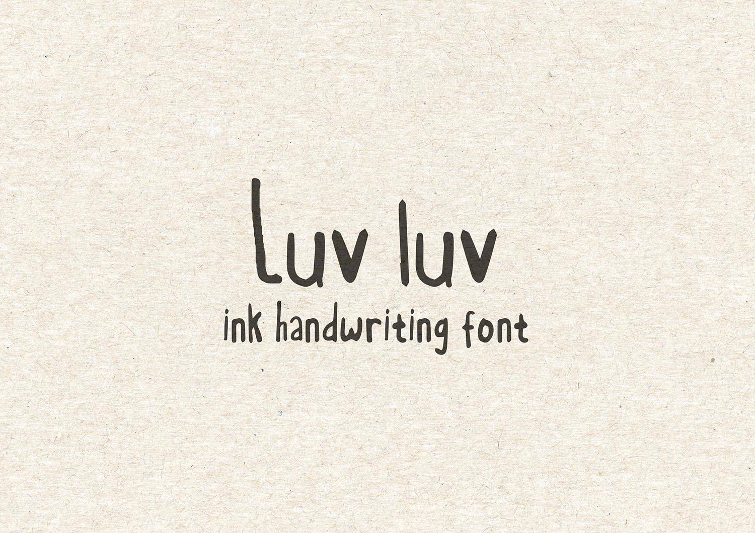 Luv luv Font sample