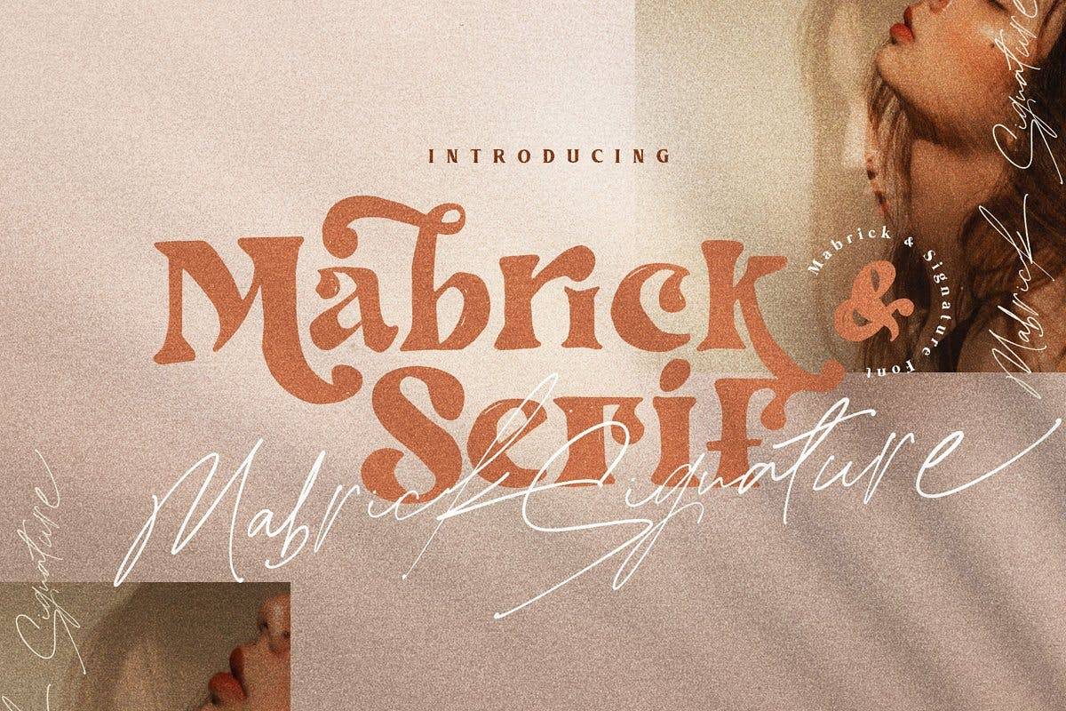 Mabrick Font Serif Rough Demo sample