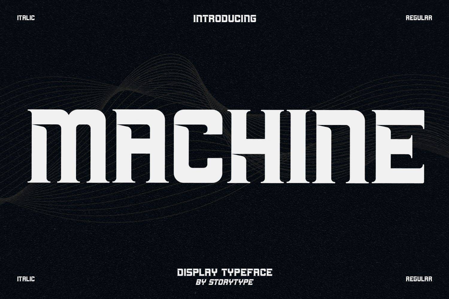 Machine Font sample