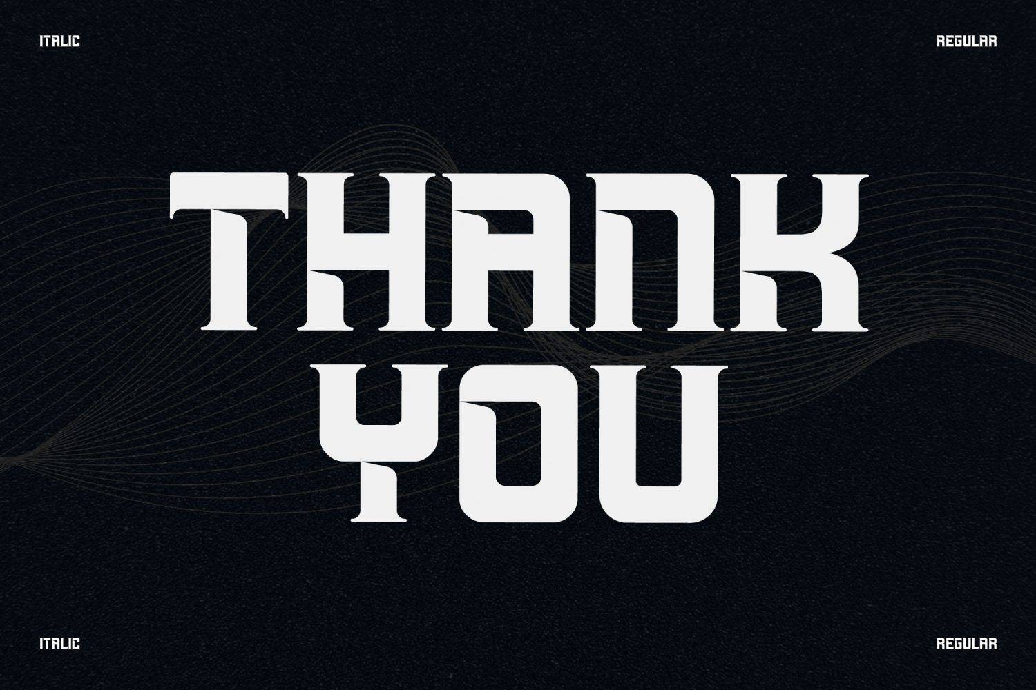 Machine Font sample
