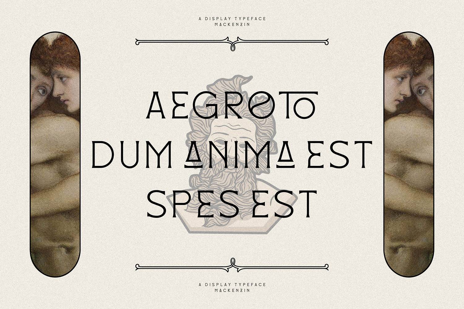 Mackenzin Font sample