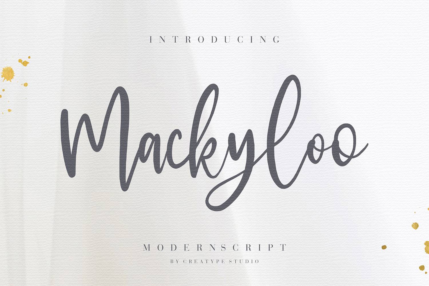 Mackyloo Modern Script Font sample