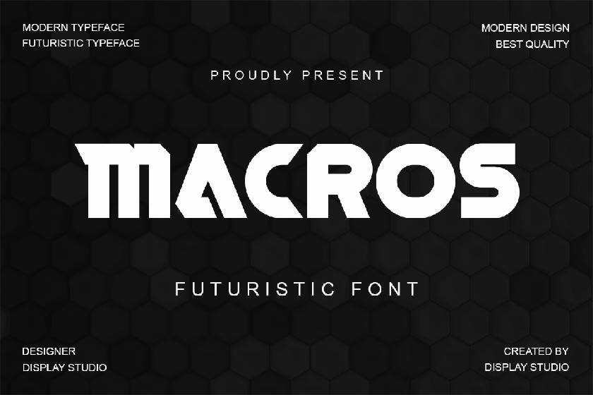 Macros Font sample