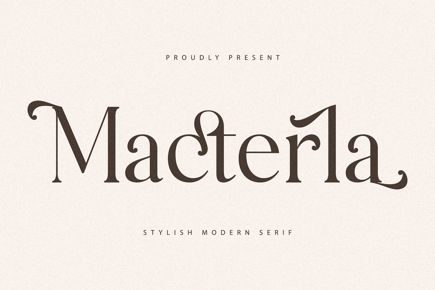 Macterla Font sample