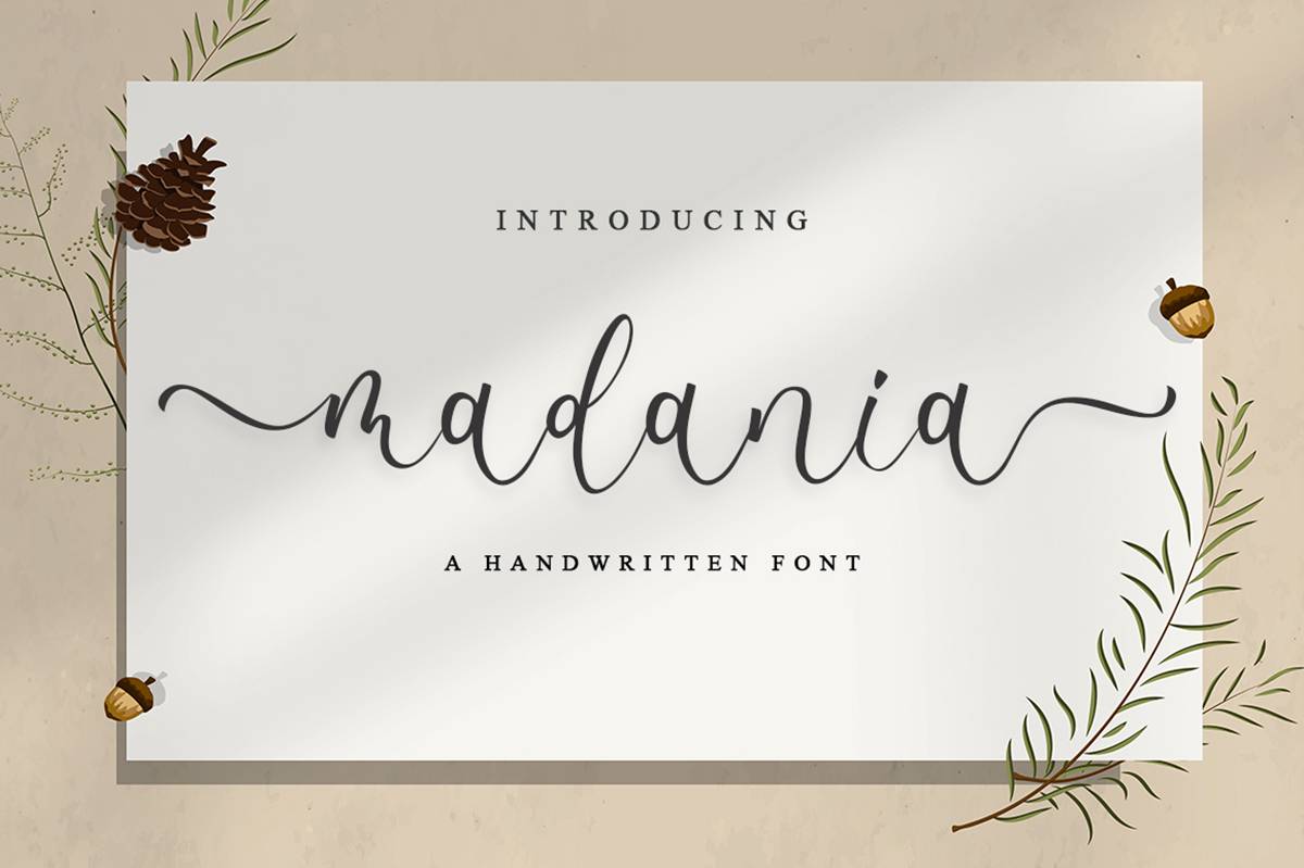 Madania Script Font sample