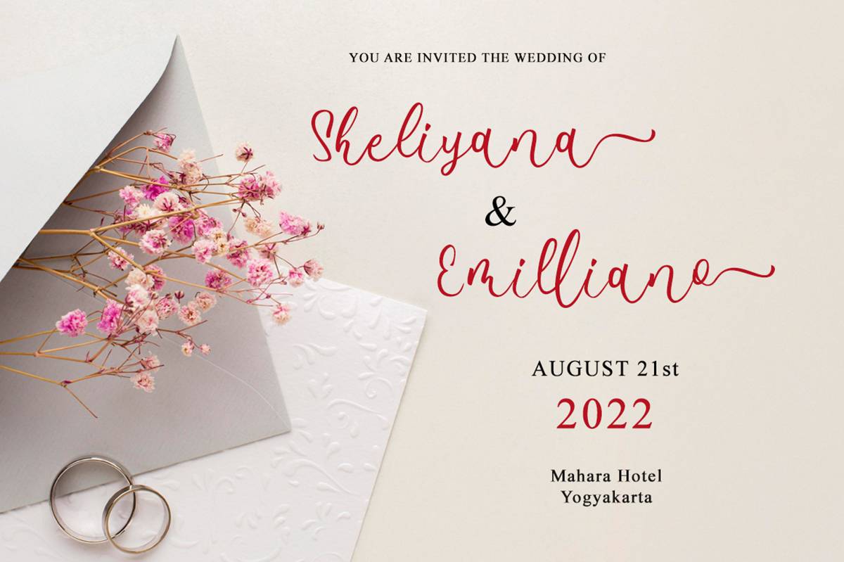 Madania Script Font sample