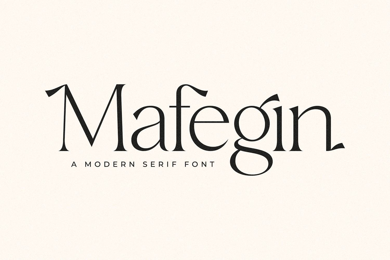 Mafegin Font sample