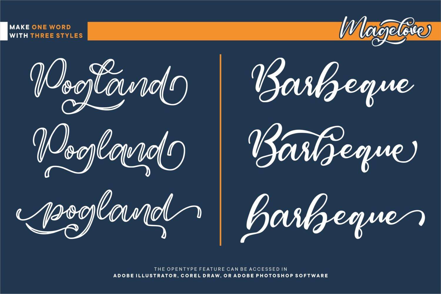 Magelove Handlettering Script sample