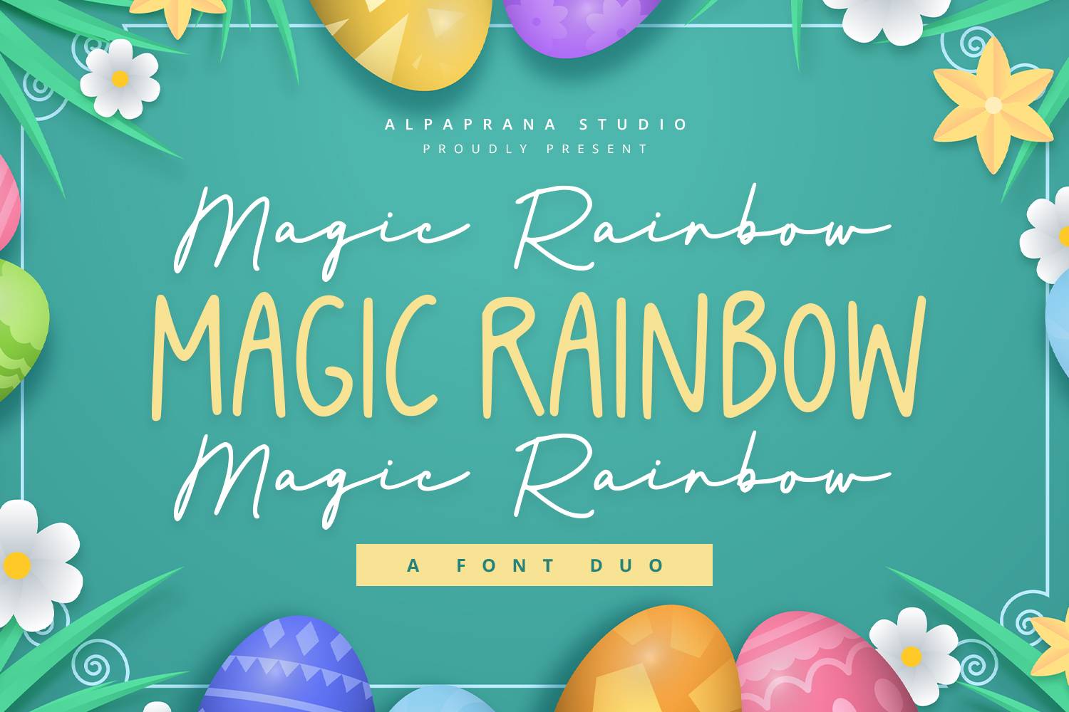 Magic Rainbow Font sample