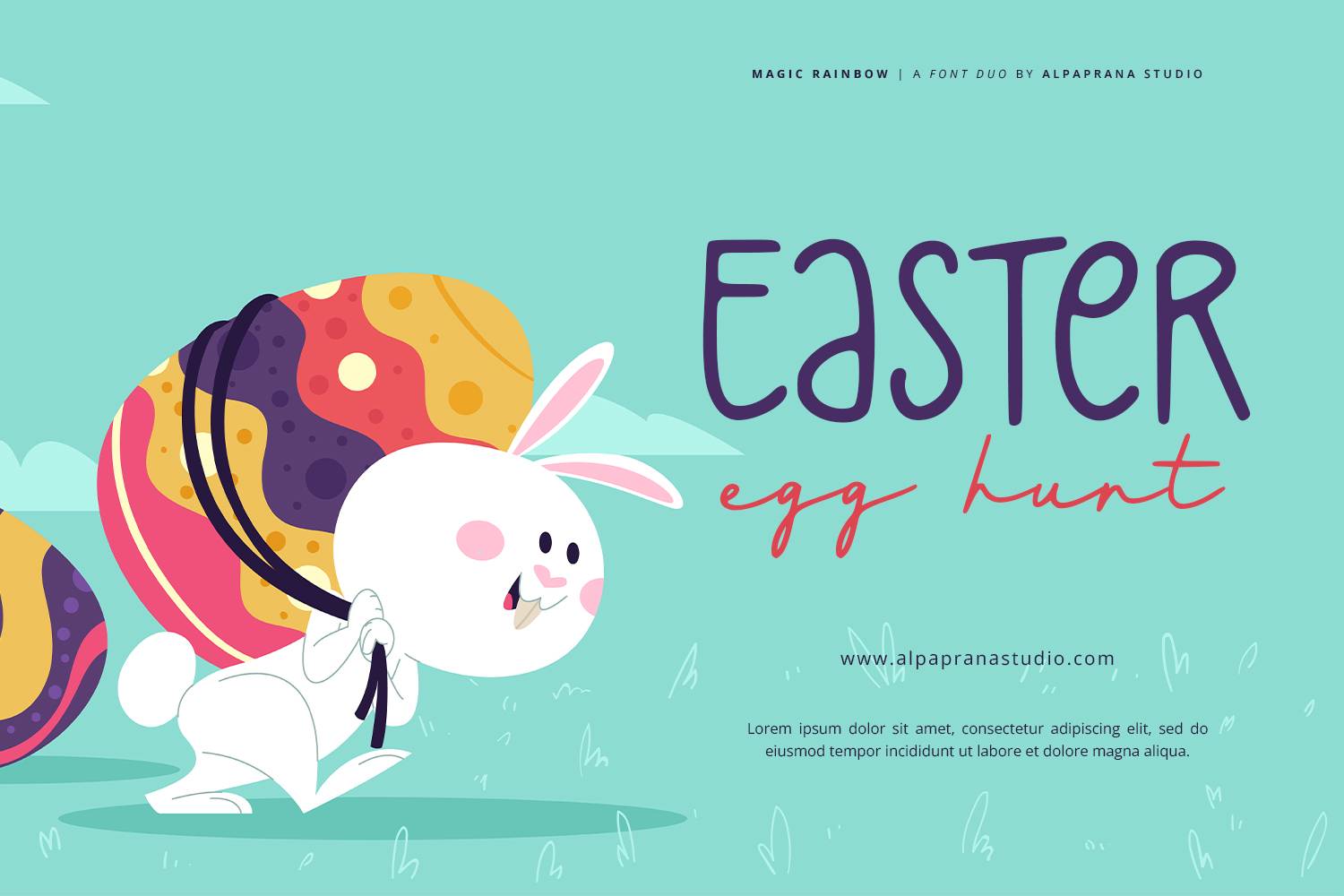 Magic Rainbow Font sample