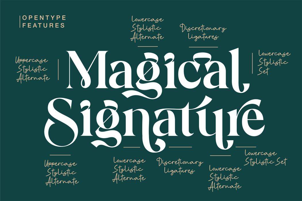 Magical Signature Font sample