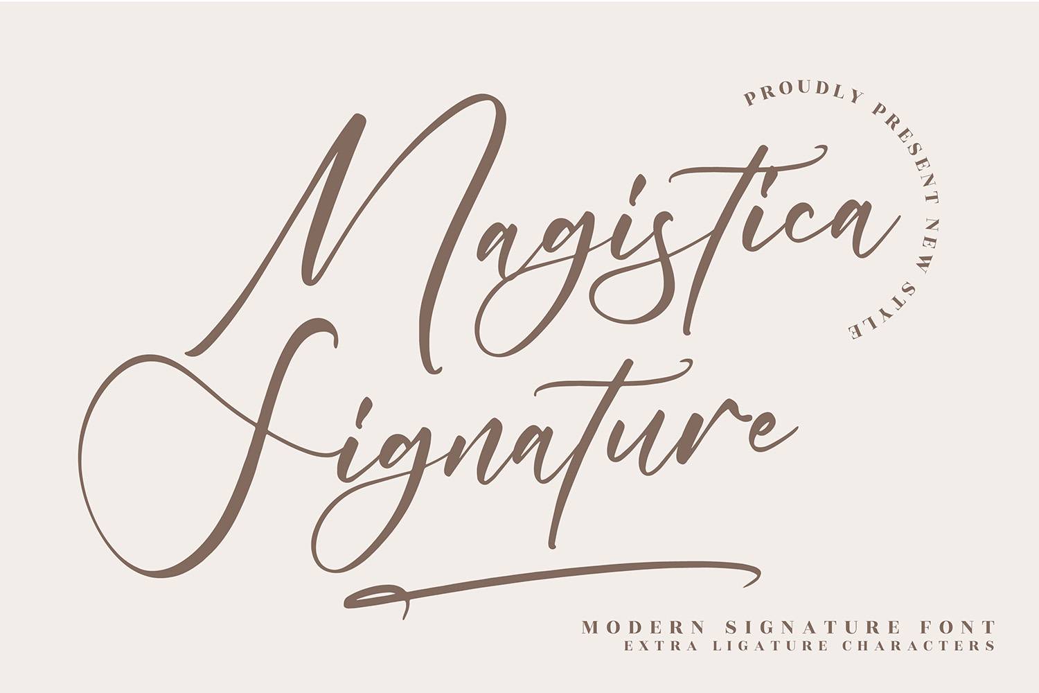 Magistica Signature Font sample